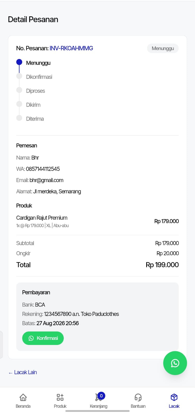 Detail Pesanan