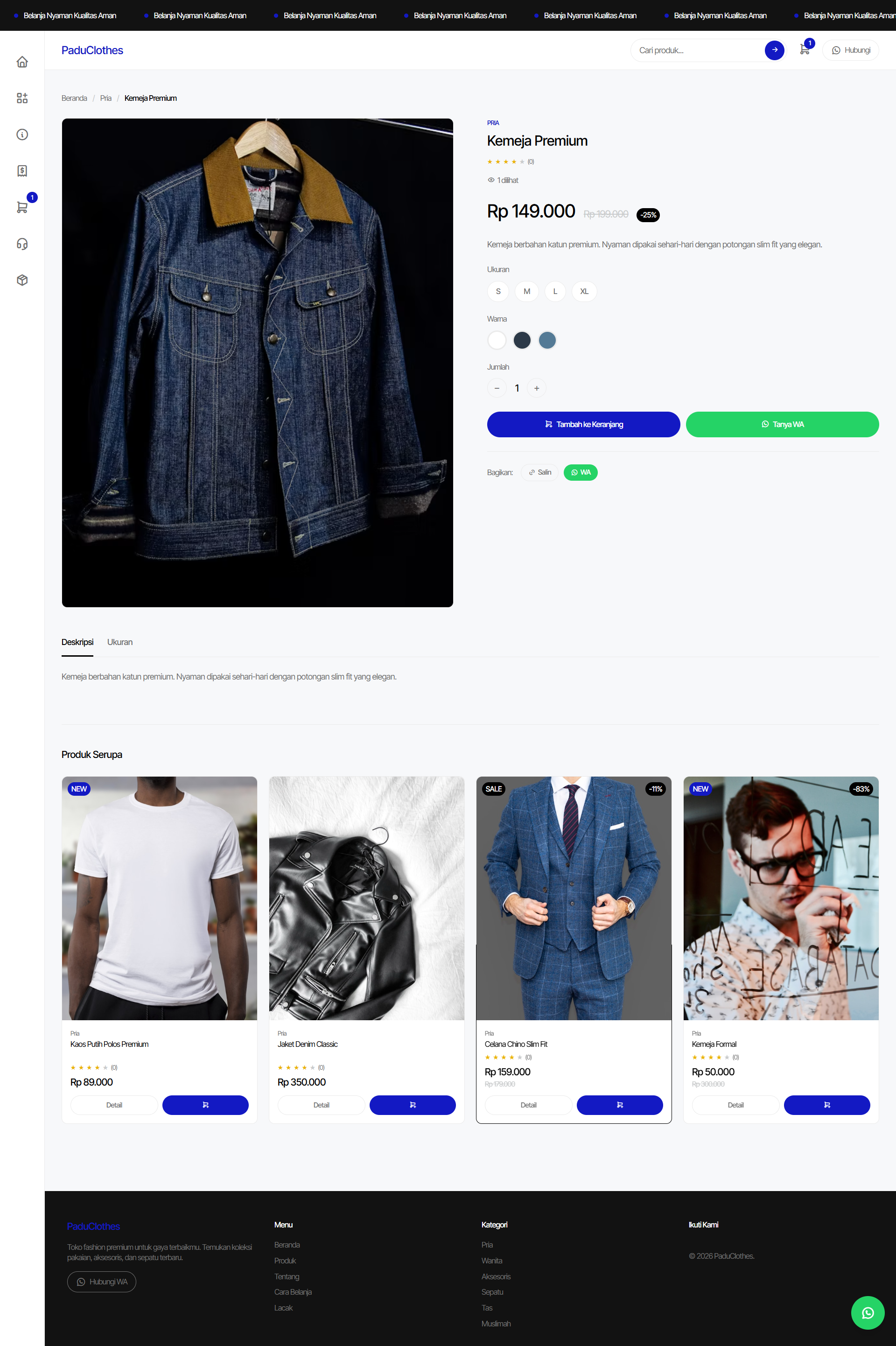 Halaman Produk Desktop